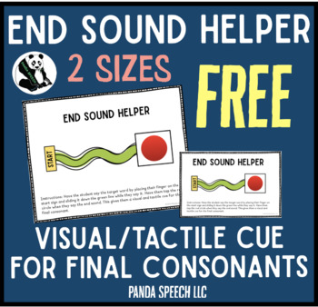 Preview of End Sound Helper FREEBIE- for Final Consonant Deletion - Phonological Processing