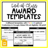 End of Class Award Templates | Customize in Google Slides