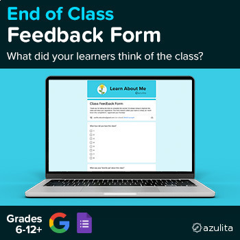 Preview of End of Class Feedback Form — Google Forms