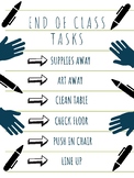 End of Class Task List Anchor Chart