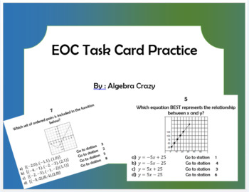 Preview of Algebra 1 EOC Scavenger Review