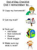 End of Day Checklist Editable