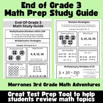 Preview of End of Grade 3 Math Test Prep Study Guide