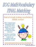 End of Grade (EOG) Vocabulary FINAL Math Match (Common Core)