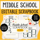 End of Middle School Scrapbook with Moveable Stickers -- D