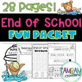 End of School Fun Packet | End of Year | Early Finishers
