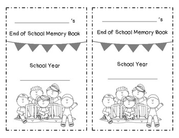 Preview of End of School Memory Book