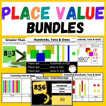 Preview of Place Value Bundles Boom Cards™