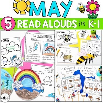 Preview of End of Year Read Alouds - May Activities - Reading Comprehension Bundle K, 1st