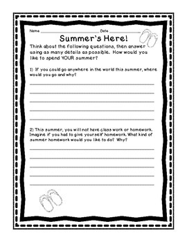 End of School Summer Fun Puzzles and Activity Pages | TPT