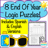 Enrichment End of Year Logic Puzzles Critical Thinking Eng