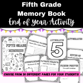End of School Year 5th GRADE MEMORY BOOK & autograph pages