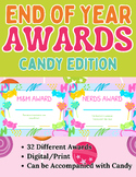End of School Year Awards- Editable Candy Student Certific