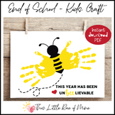 End of School Year - Bee - Handprint Art - Printable - keepsake