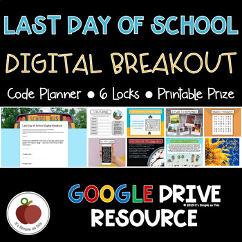Preview of End of School Year Breakout - Last Day Escape Room - Activities Digital - Summer
