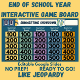 End of School Year Game Board Interactive Quiz Show Lk Jeo