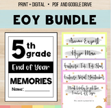 End of School Year Memory Activities Awards Bundle