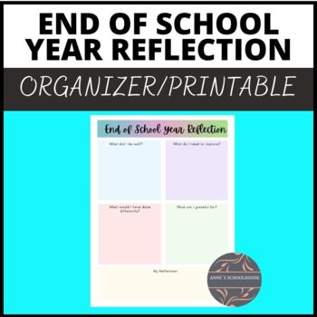 Preview of End of School Year Reflection