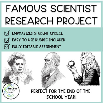 Preview of End of School Year Science Activity - Famous Scientist Research Project