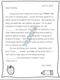 End of School Year Thank You Letter to Parents (Editable) 