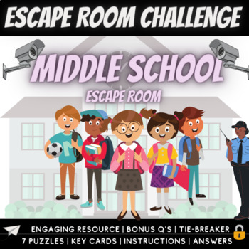 Preview of End of Semester Middle school Netflix Escape Room