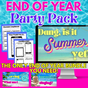 Preview of End of Shool Year SEL Activity Bundle Middle + High School | End of Year Fun