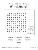 End of Slavery Word Search