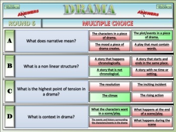 Cre8tive Resources - Drama End of Term Quiz