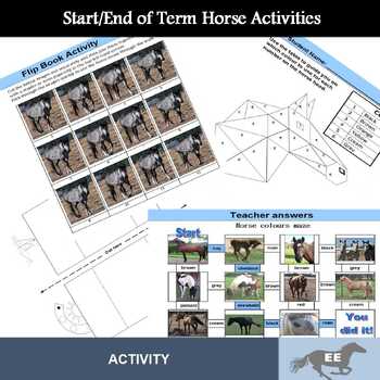 Preview of End of Term Horse Related Activities