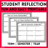 End-of-Term/ Semester/ Year Student Reflection: Printable 