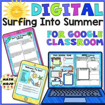 Preview of End of The Year Beach Themed Digital Activities for Google Classroom