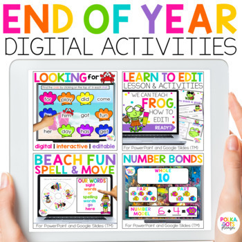 Preview of End of The Year Digital Activities for Math & Reading & Writing