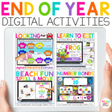 End of The Year Digital Activities for Math & Reading & Writing