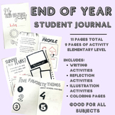 End of The Year - Journal - Snap Shots - Memory Book - Elementary