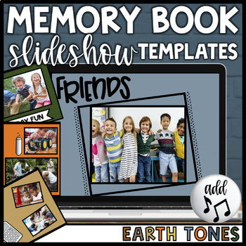 Preview of End of The Year Memory Book Slideshow Templates Google Slides PowerPoint