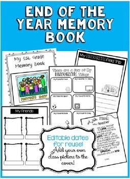 End Of The Year Memory Booklet By Teacher Talk And Sidewalk Chalk