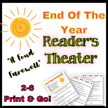 Preview of End of The Year Reader's Theater Grade 1-6 Fluency Summer Comprehension ELA