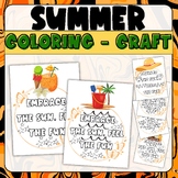 End of The Year, Summer Craft - Coloring Sheets Activities