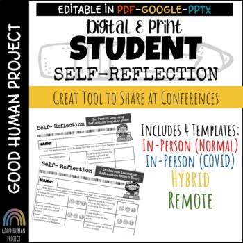 Preview of Student Self Reflection | End of the Trimester-Quarter | Editable