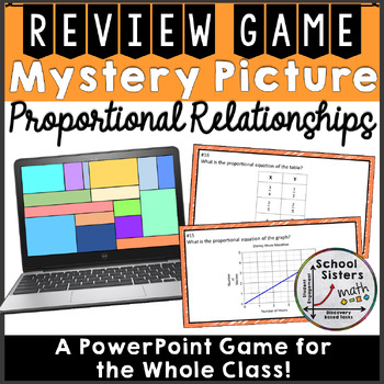 Preview of End of Unit Proportional Relationships Review Activity Mystery Picture Game