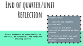 End of Unit/Quarter/Semester Reflection + Art Piece