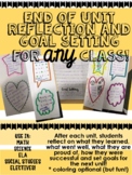 End of Unit Reflection for ANY Class!