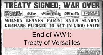 Preview of End of WW1 Source Analysis