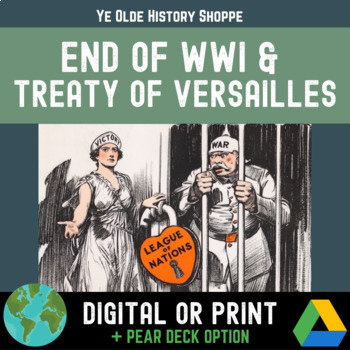 Preview of End of WWI & Treaty of Versailles Digital Notebook + Pear Deck for World History