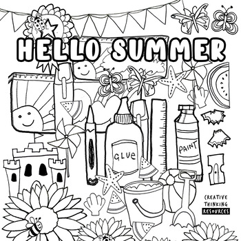 End of YEAR SUMMER TERM | iSPY Coloring Page Starter | ART Color Wheel ...