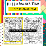 Hello SUMMER TERM | iSPY Coloring Page Starter | ART Color