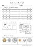 End of Year 1 Maths Test