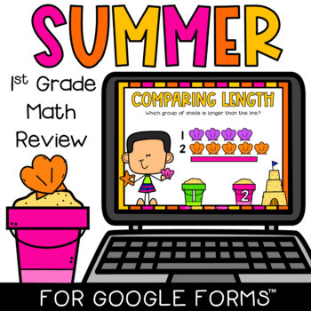 Preview of End of Year 1st Grade Math Review Summer Escape Room for Google Forms ™