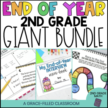 Preview of 2nd Grade End of Year Math and ELA GIANT Bundle