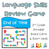 End of Year 2nd Grade Language Review Printable Board Game